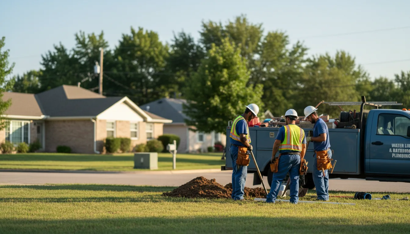 Residential water line and bathroom plumbing service in Highland Home, AL